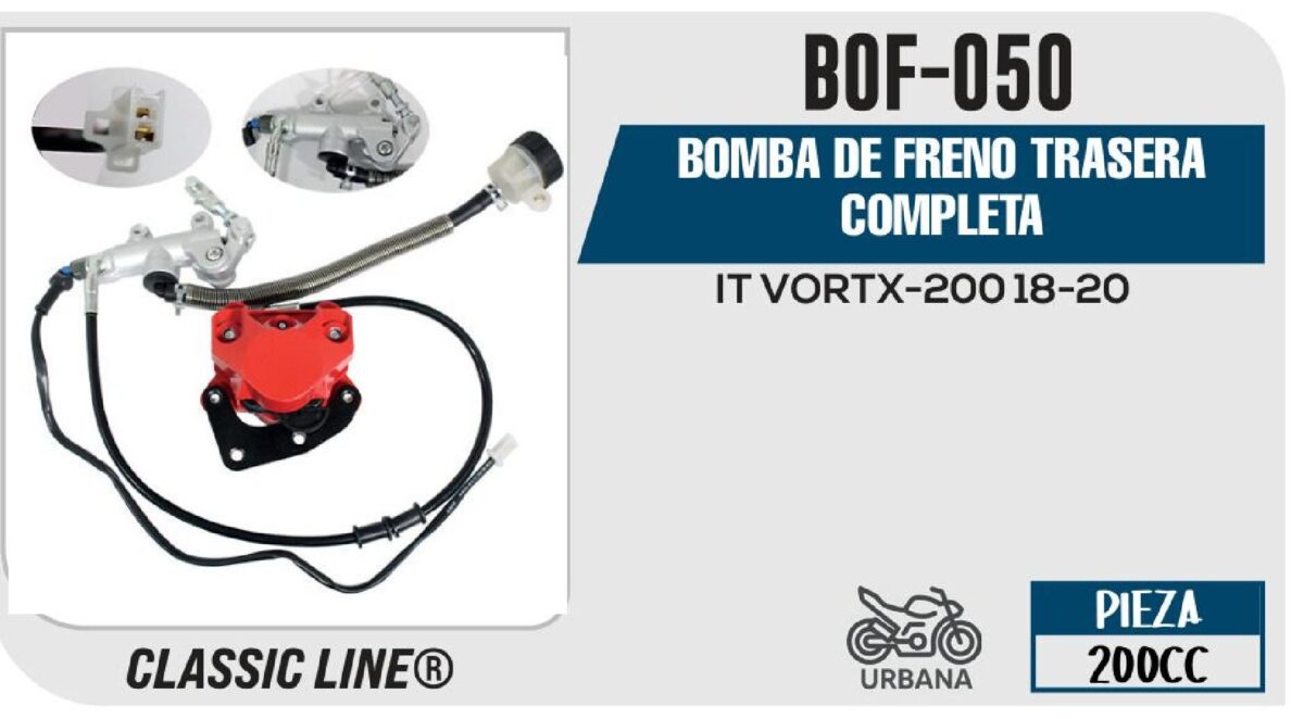 BOMBA DE FRENO TRASERA COMPLETA