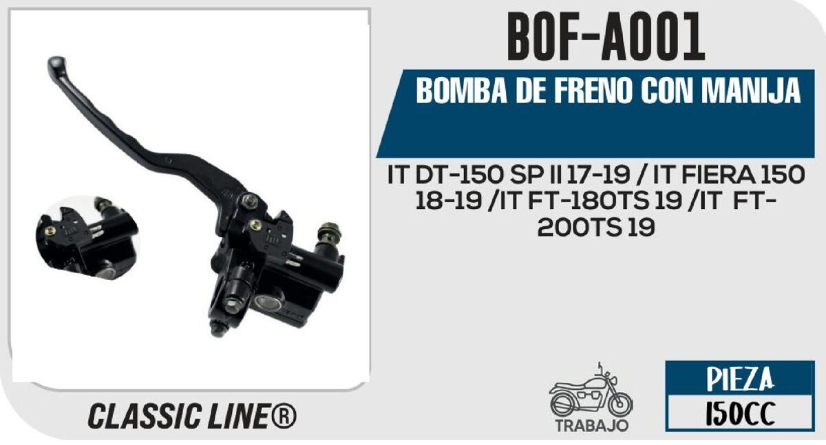 BOMBA DE FRENO CON MANIJA