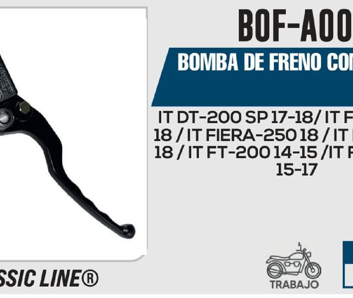 BOMBA DE FRENO CON MANIJA