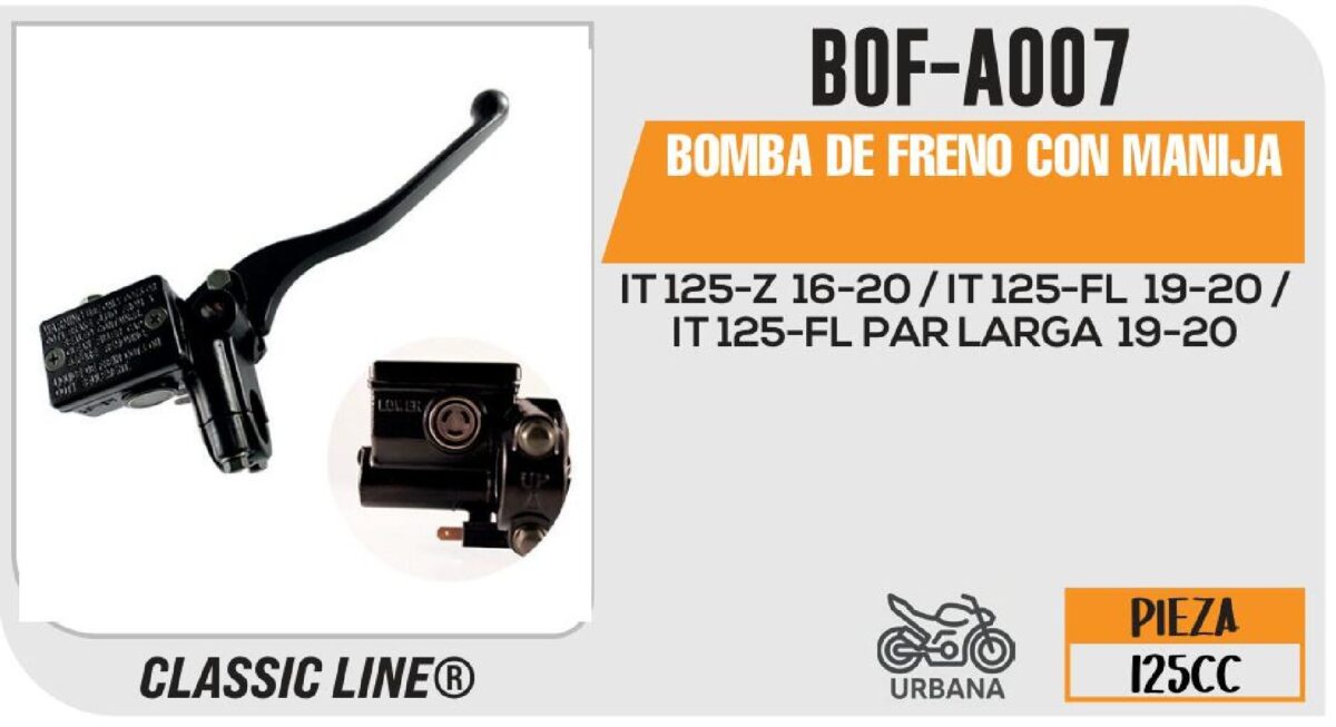 BOMBA DE FRENO CON MANIJA