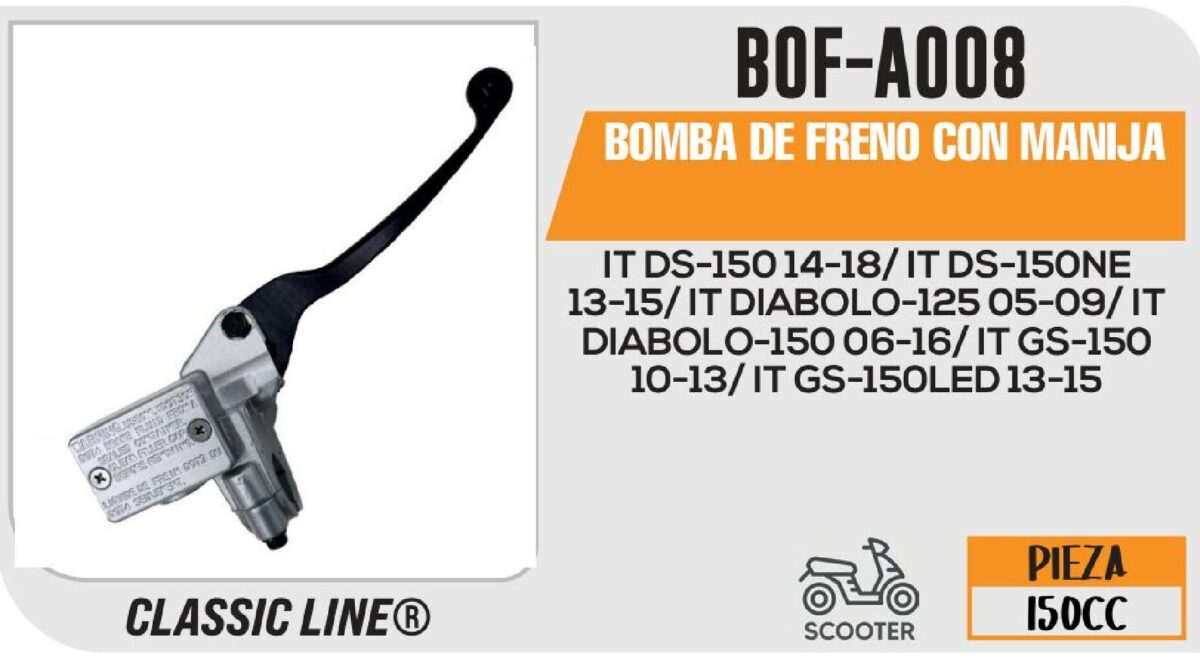 BOMBA DE FRENO CON MANIJA