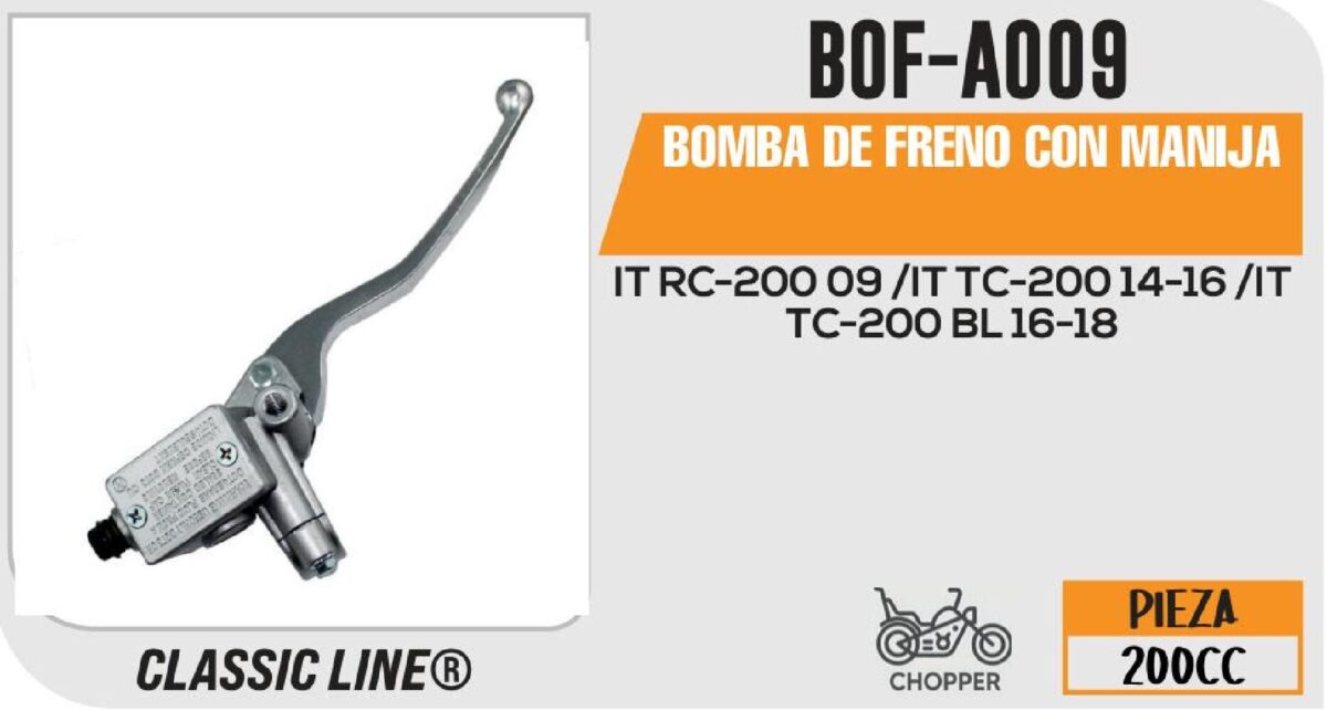 BOMBA DE FRENO CON MANIJA