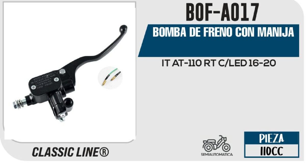 BOMBA DE FRENO CON MANIJA