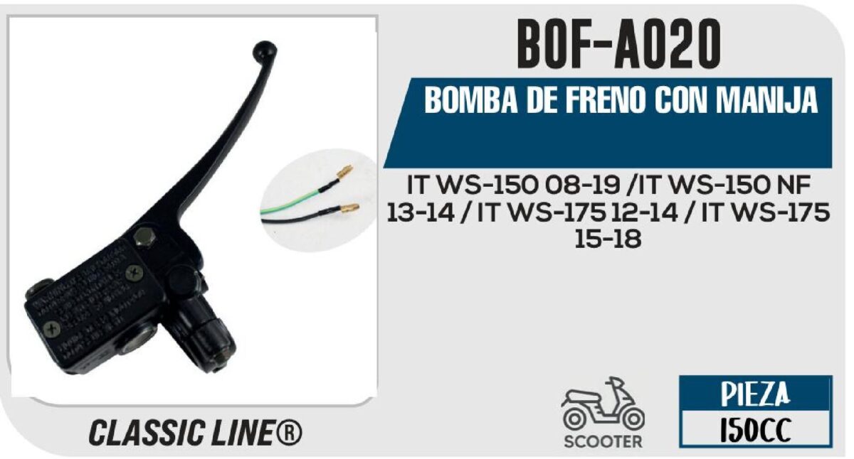BOMBA DE FRENO CON MANIJA