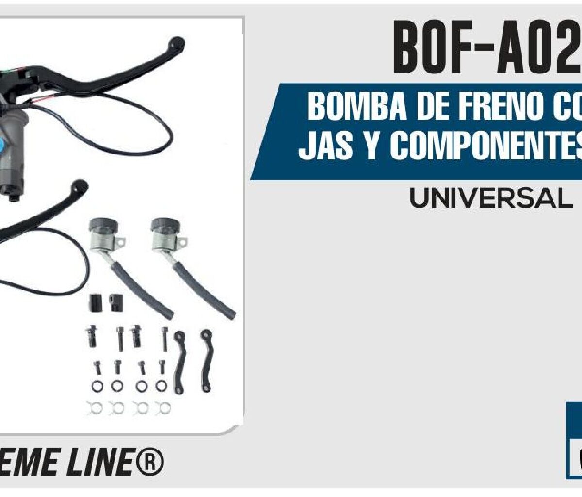 BOMBA DE FRENO CON MANIJAS Y COMPONENTES NEGROS / BOF-A022