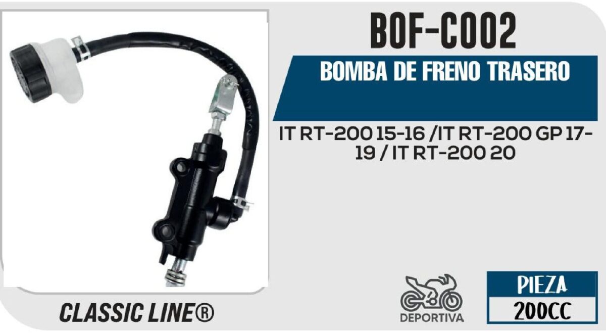 BOMBA DE FRENO TRASERO