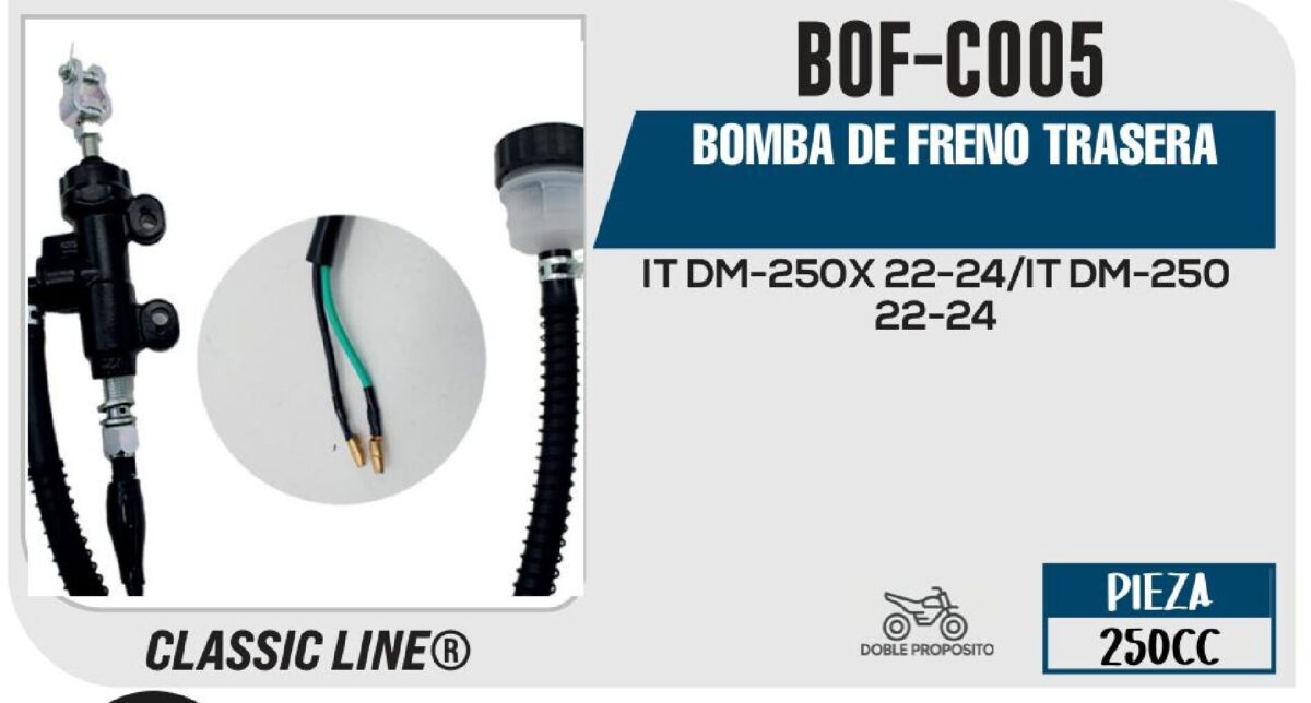 BOMBA DE FRENO TRASERA