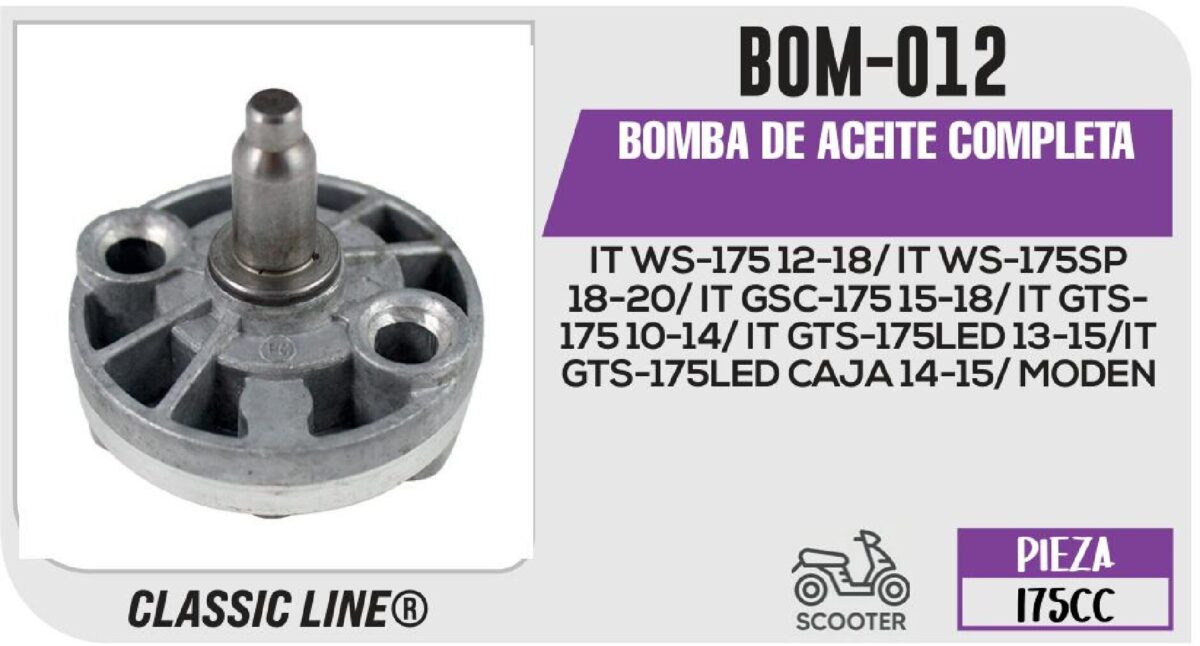 BOMBA DE ACEITE COMPLETA