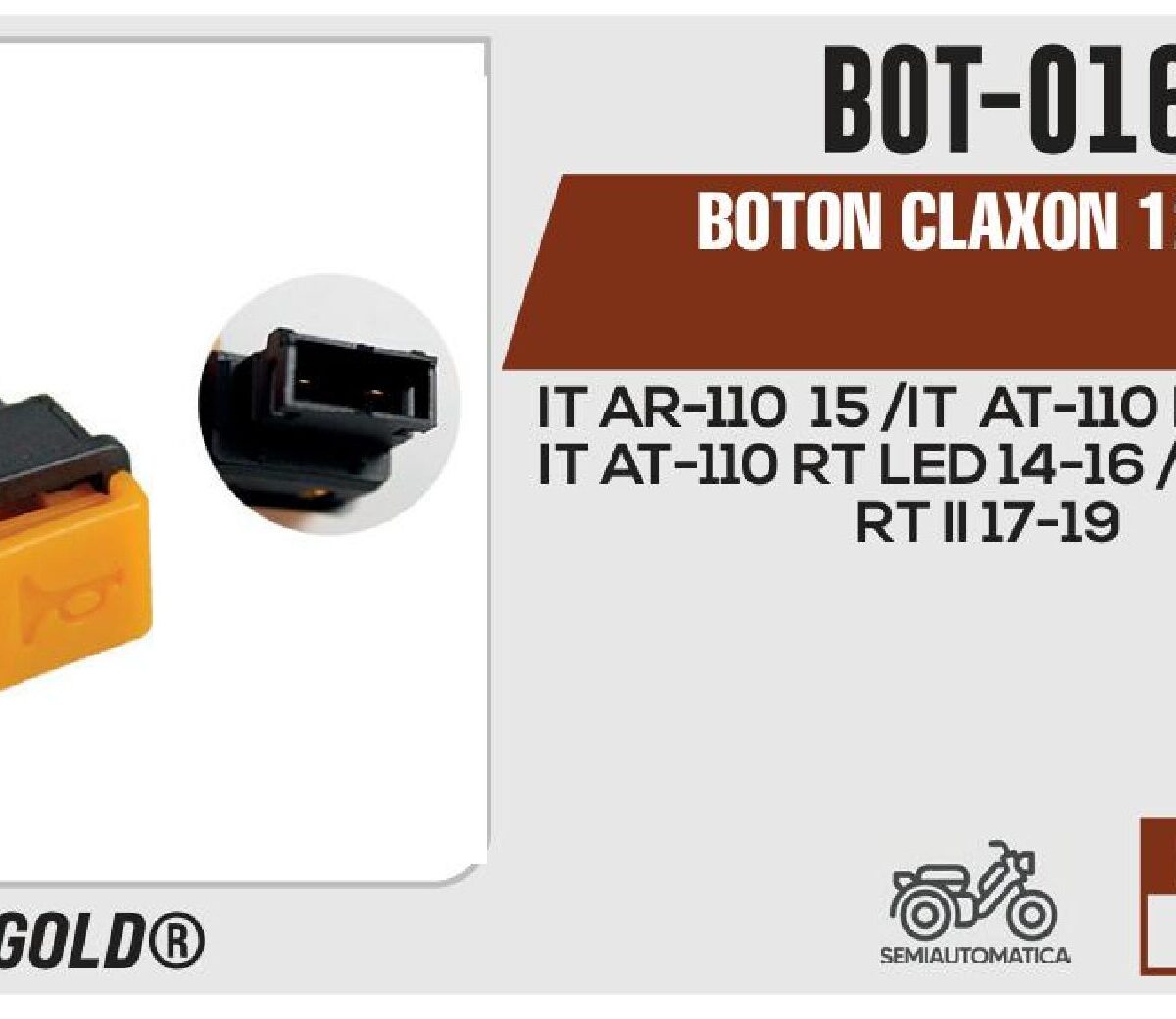 BOTON CLAXON 12Vcc
