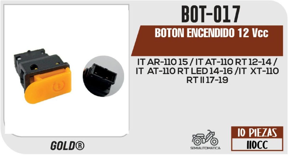 BOTON ENCENDIDO 12Vcc