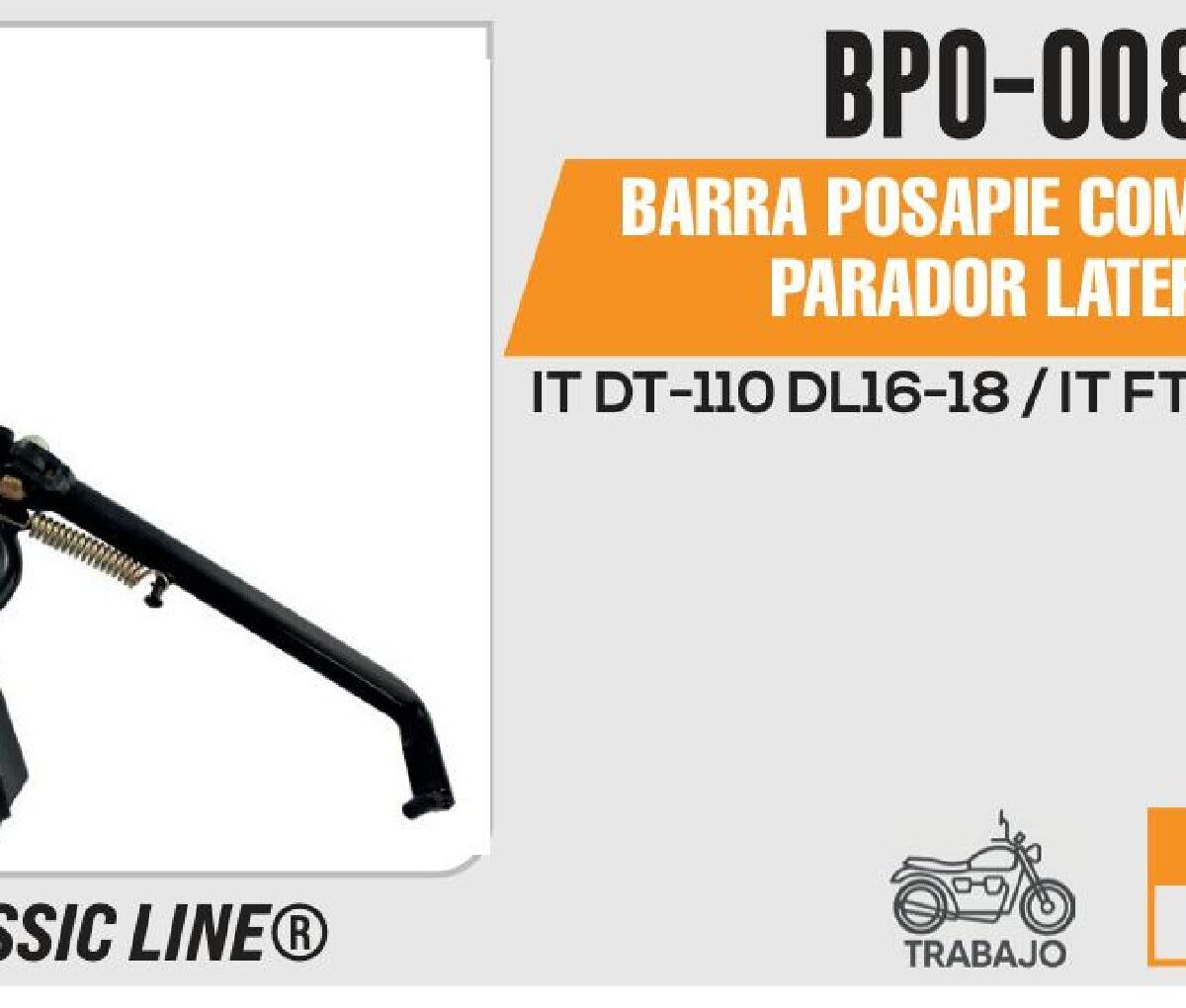 BARRA POSAPIE COMPLETA Y PARADOR LATERAL