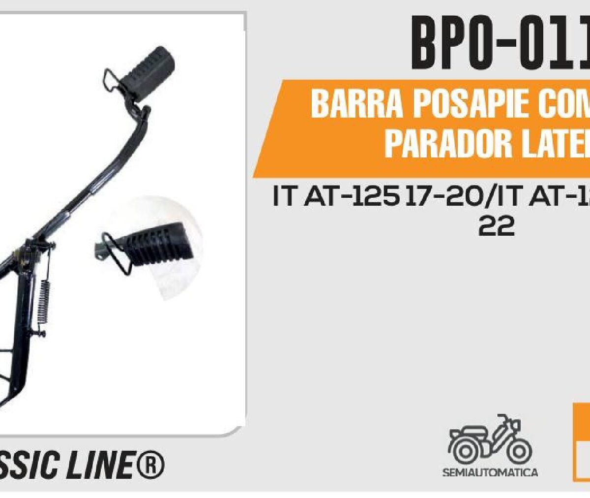 BARRA POSAPIE COMPLETA Y PARADOR LATERAL