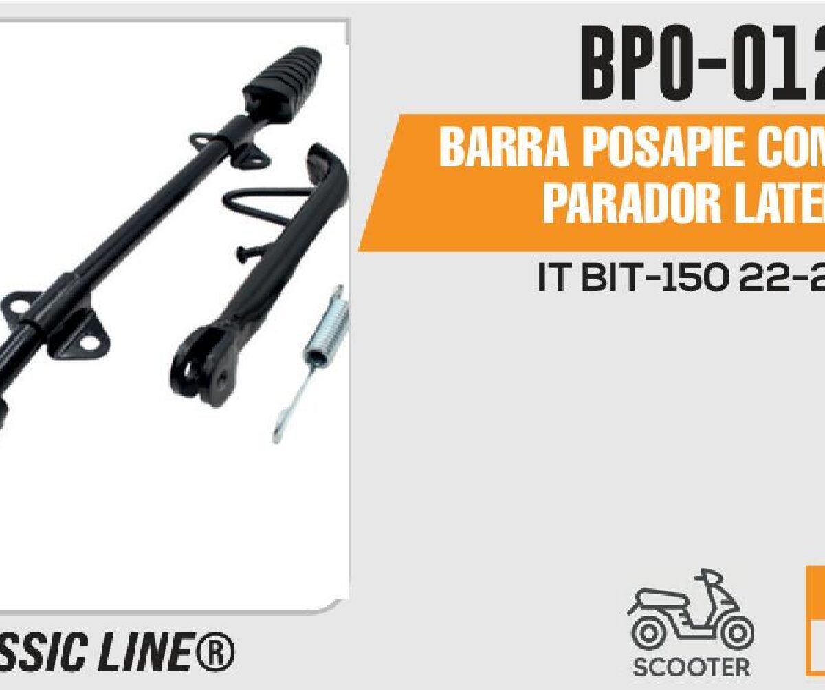 BARRA POSAPIE COMPLETA Y PARADOR LATERAL