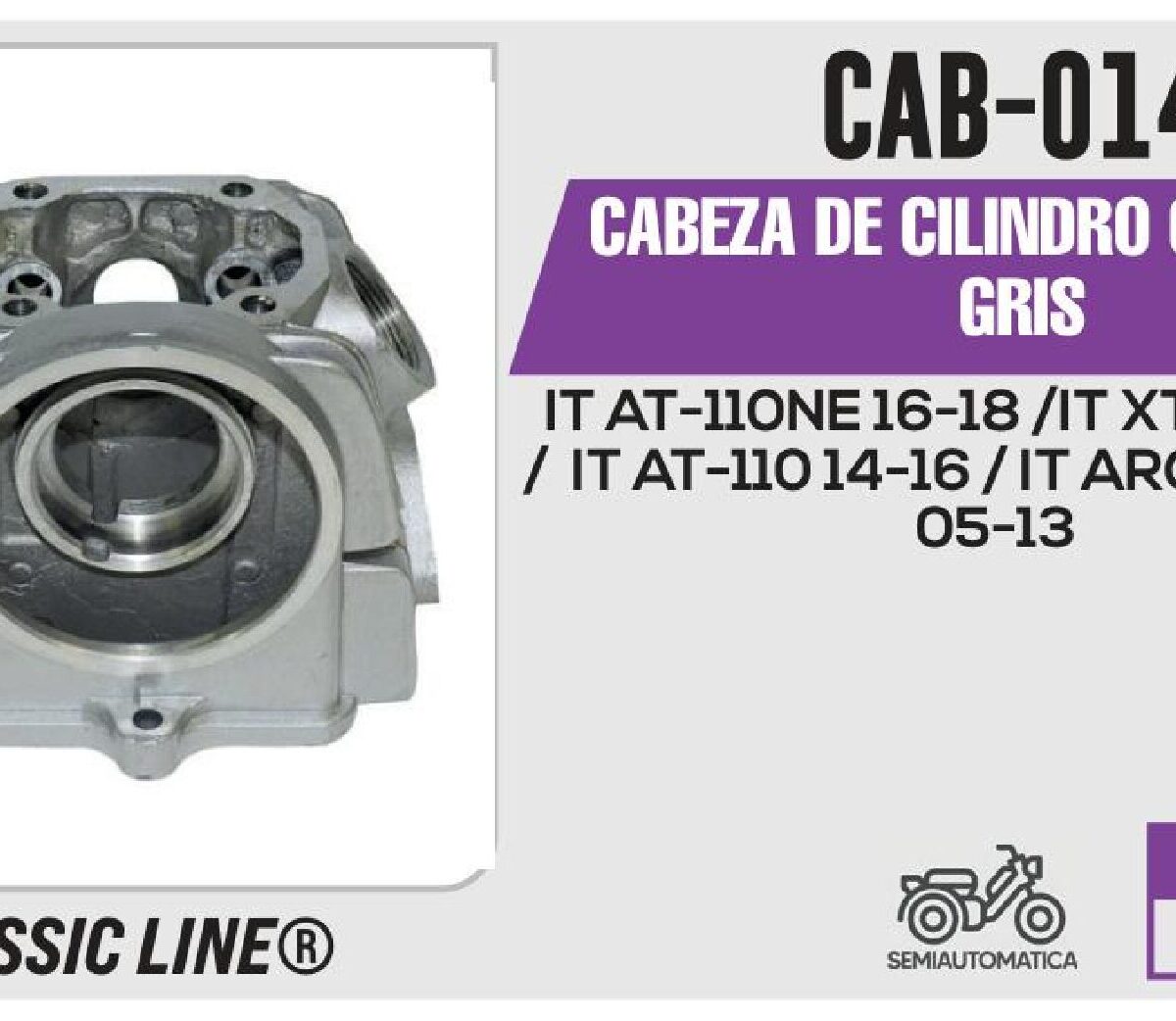 CABEZA DE CILINDRO COMPLETA PLATA