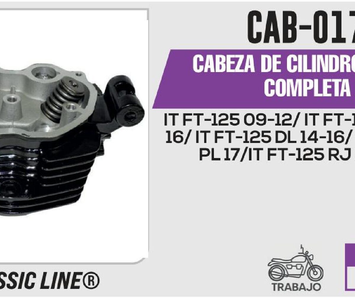 CABEZA DE CILINDRO COMPLETA NEGRO