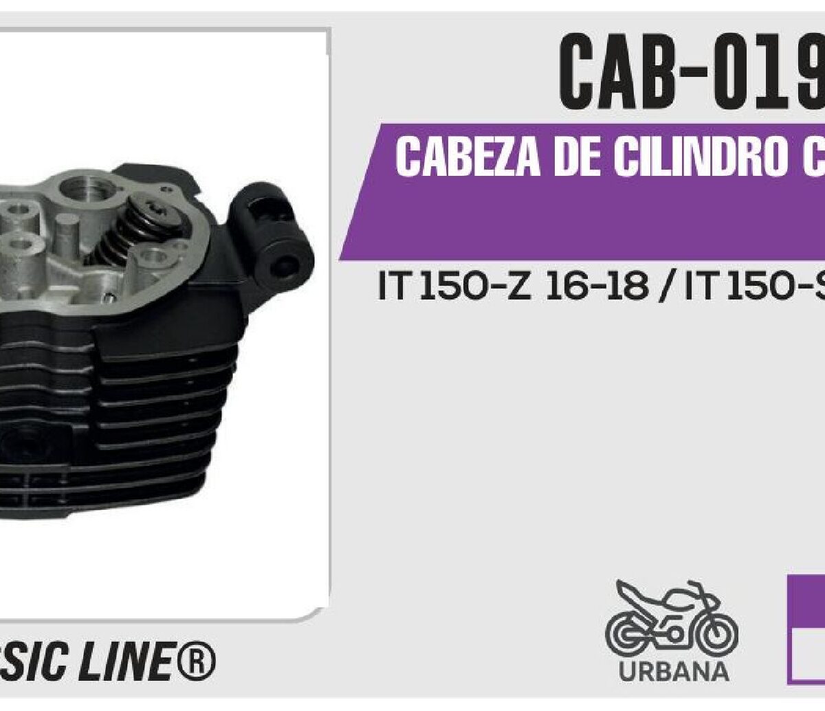 CABEZA DE CILINDRO COMPLETA NEGRO