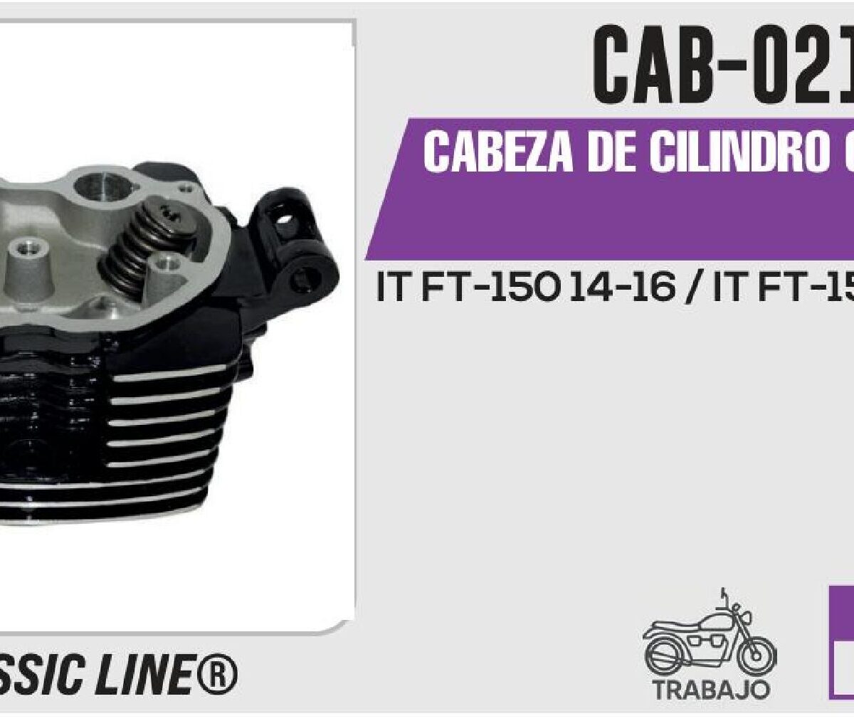 CABEZA DE CILINDRO COMPLETA NEGRO
