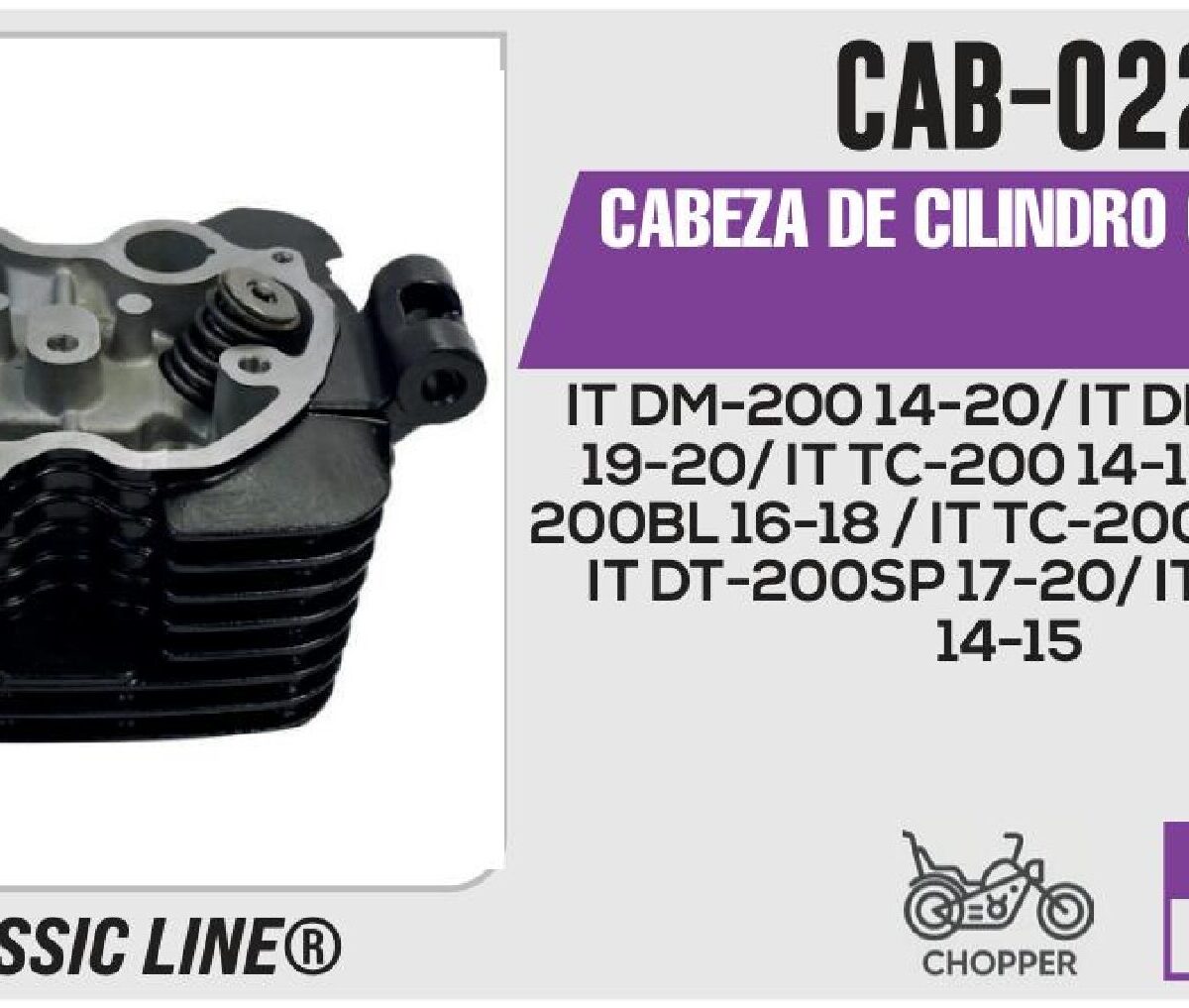 CABEZA DE CILINDRO COMPLETA NEGRO