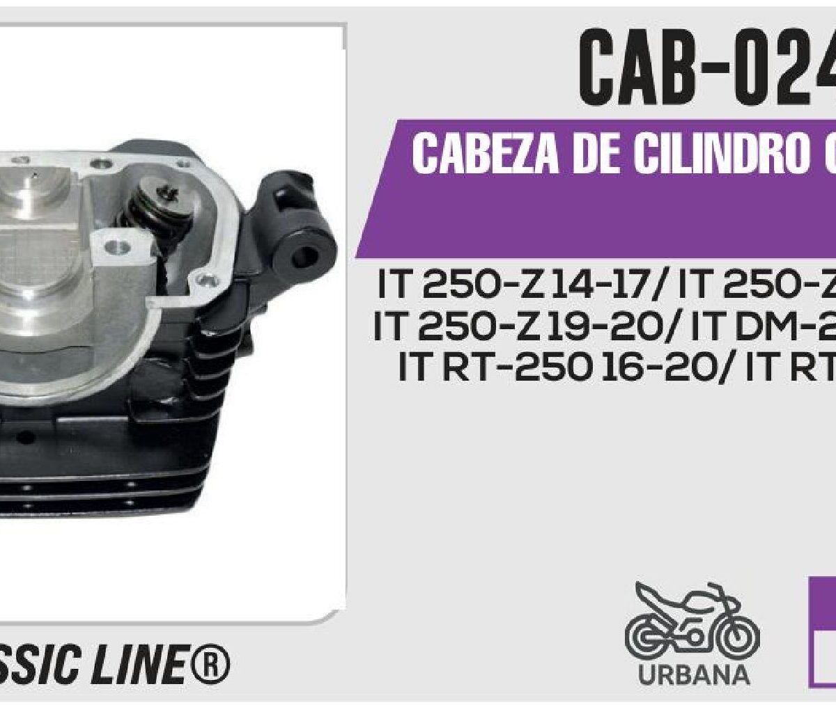 CABEZA DE CILINDRO COMPLETA NEGRO