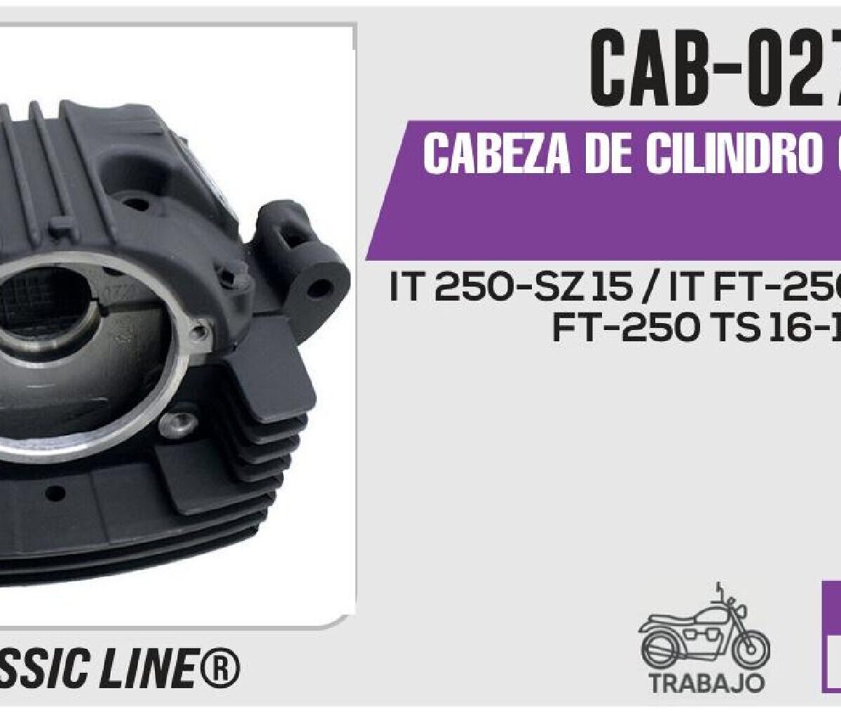 CABEZA DE CILINDRO COMPLETA NEGRO