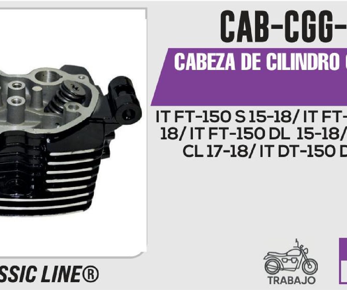 CABEZA DE CILINDRO COMPLETA NEGRO