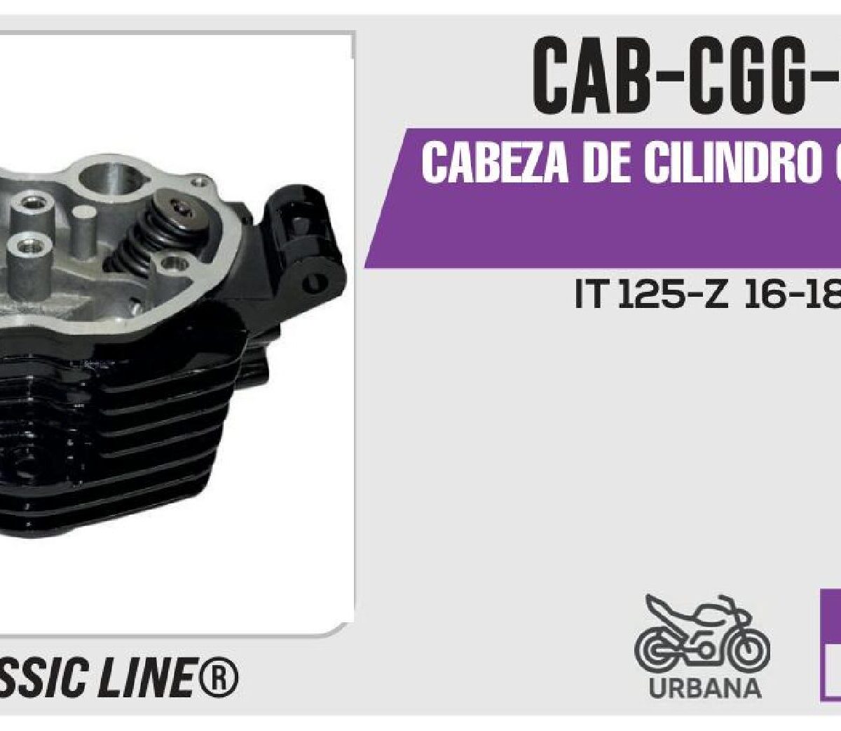 CABEZA DE CILINDRO COMPLETA NEGRO