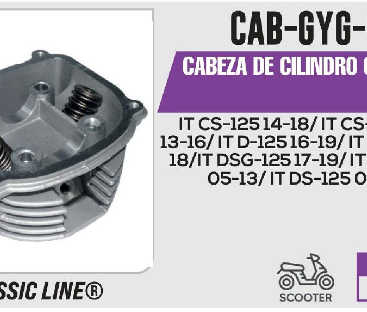 CABEZA DE CILINDRO COMPLETA PLATA