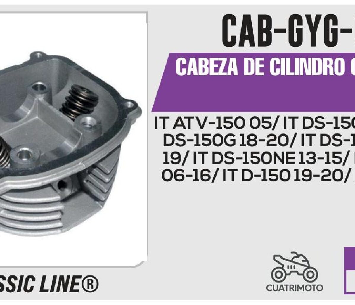 CABEZA DE CILINDRO COMPLETA PLATA