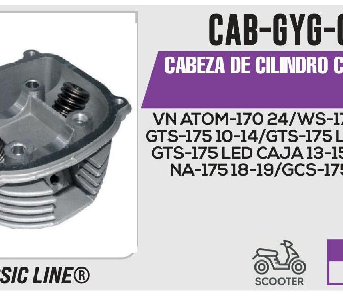 CABEZA DE CILINDRO COMPLETA PLATA