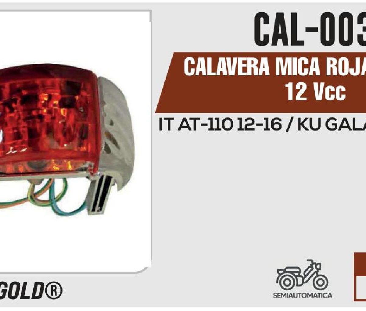 CALAVERA MICA ROJA/BLANCA 12Vcc