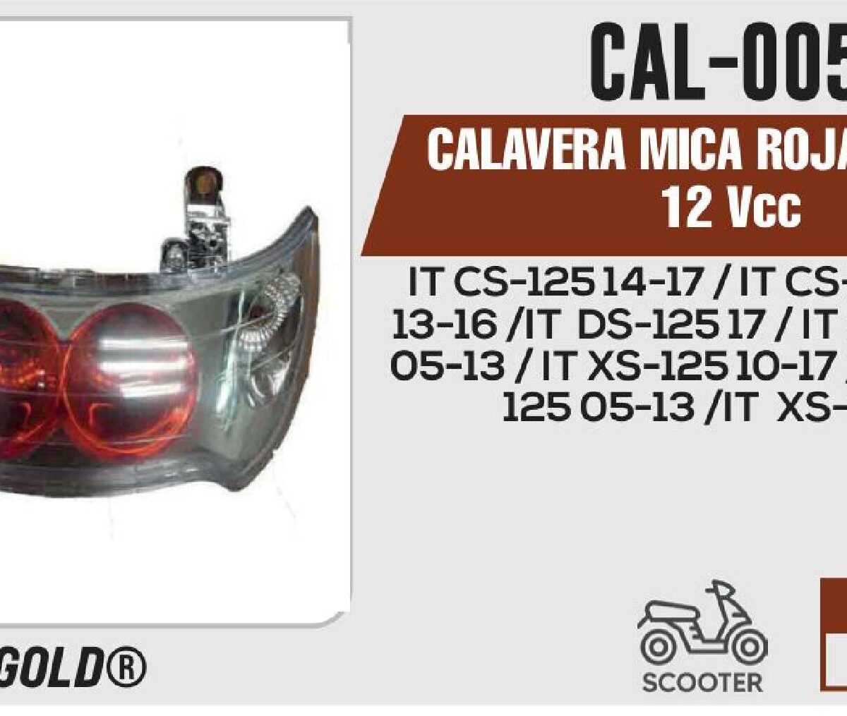 CALAVERA MICA ROJA/BLANCA 12Vcc