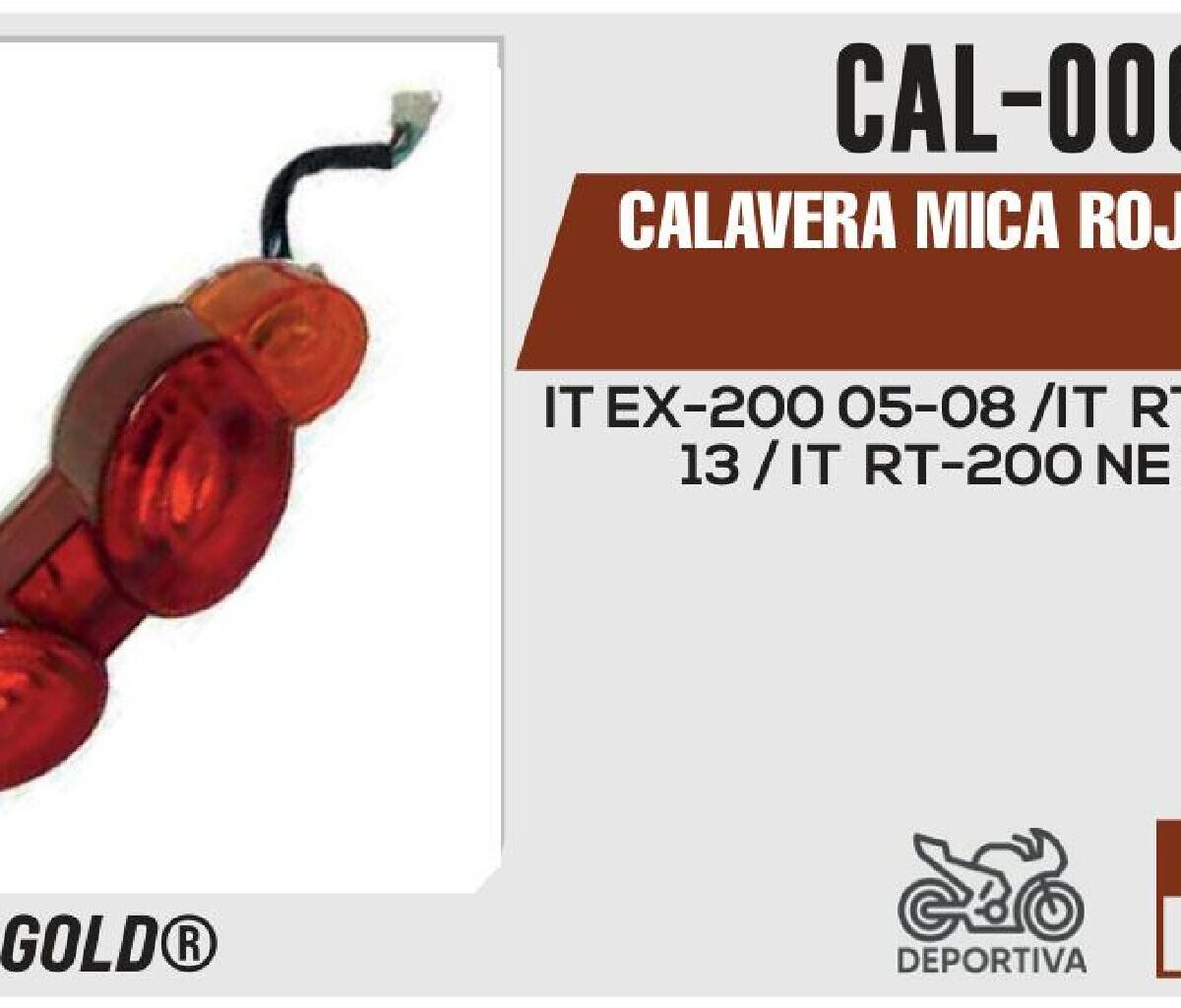 CALAVERA MICA ROJA 12Vcc