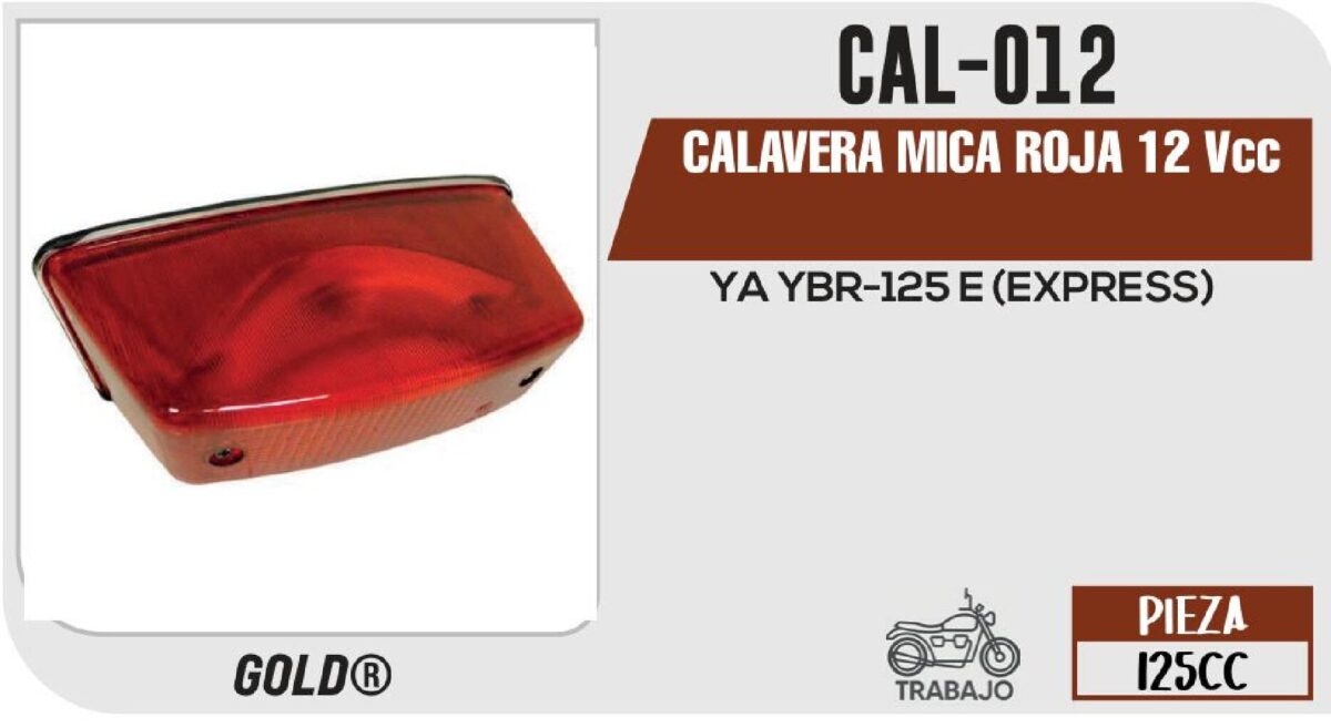 CALAVERA MICA ROJA 12Vcc