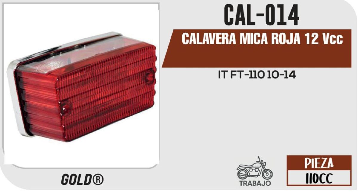 CALAVERA MICA ROJA 12Vcc