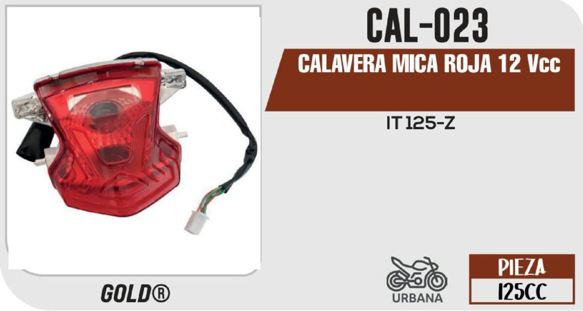 CALAVERA MICA ROJA 12Vcc