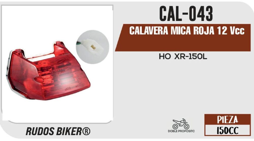 CALAVERA MICA ROJA 12 VCC / CAL-043