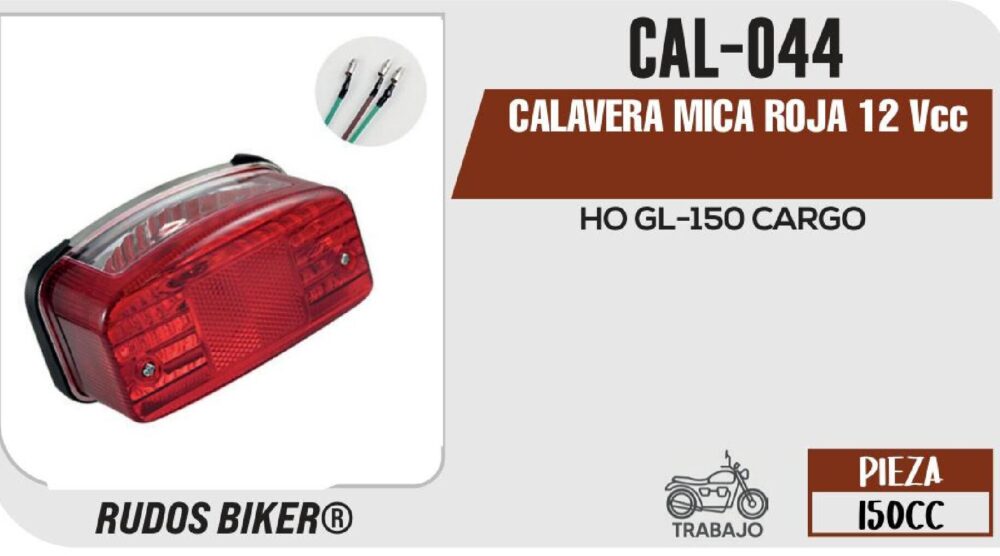 BIKERS - CALAVERA MICA ROJA 12 VCC / CAL-044