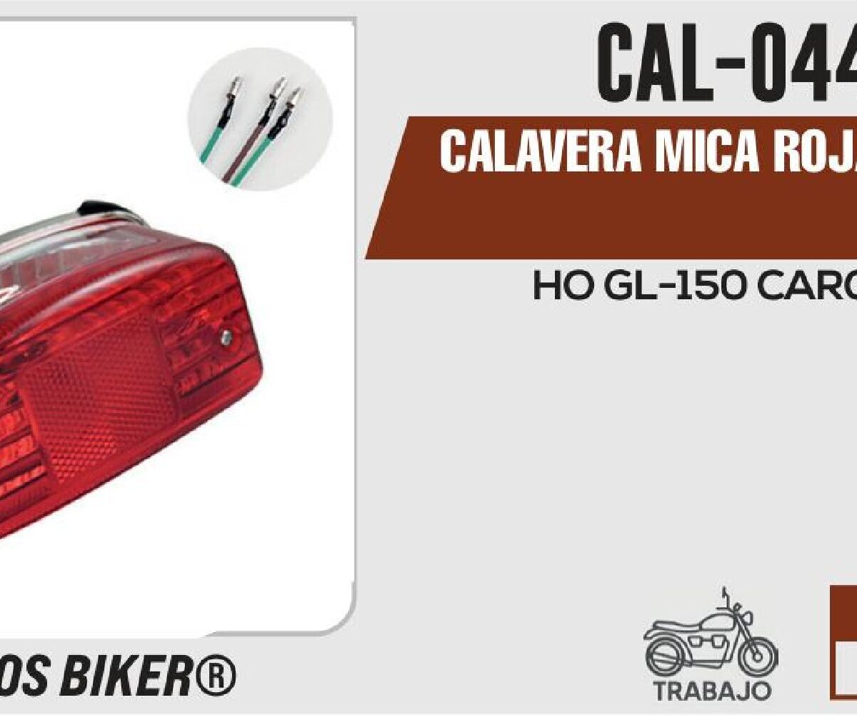 BIKERS - CALAVERA MICA ROJA 12 VCC / CAL-044