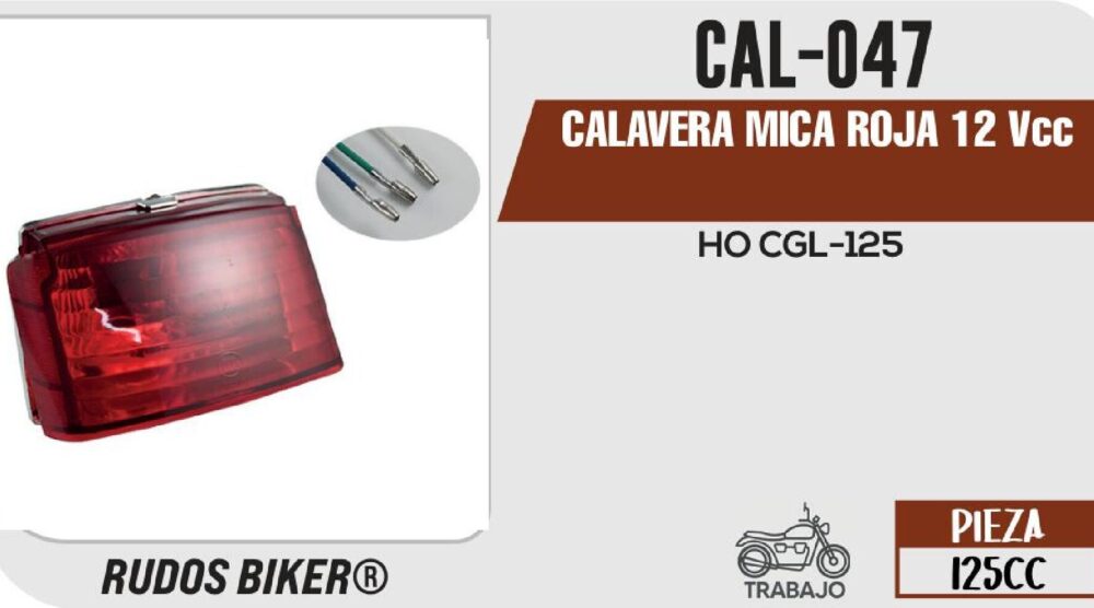 CALAVERA MICA ROJA 12 VCC / CAL-047