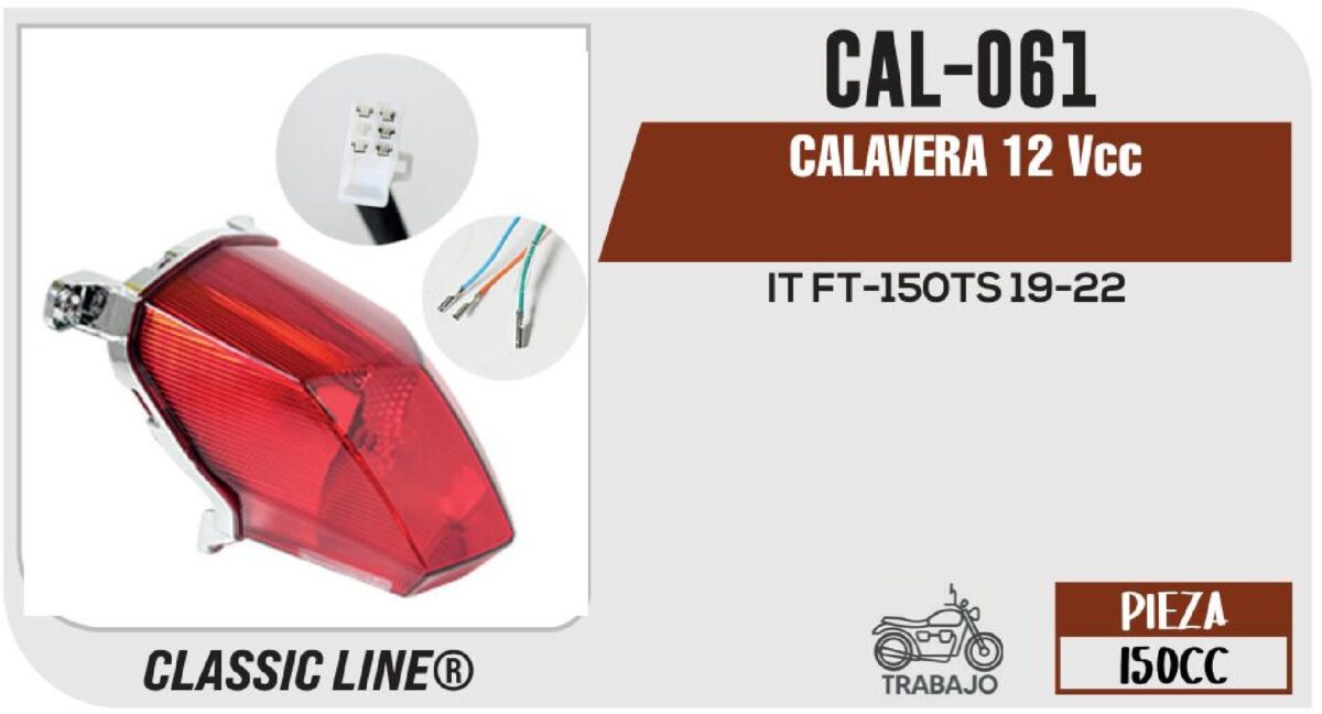 CALAVERA MICA ROJA 12Vcc