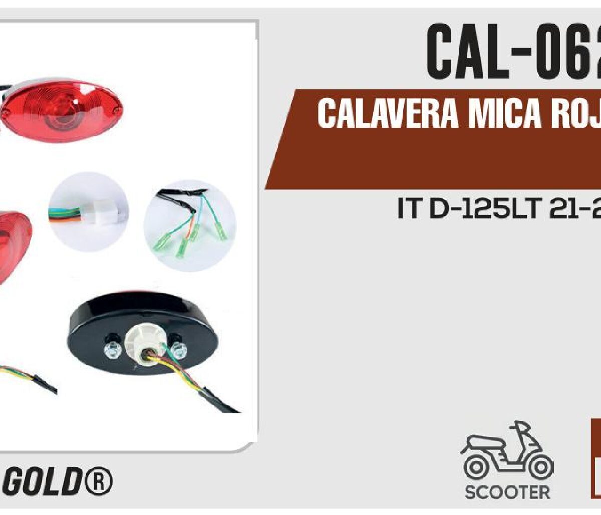 CALAVERA MICA ROJA 12Vcc