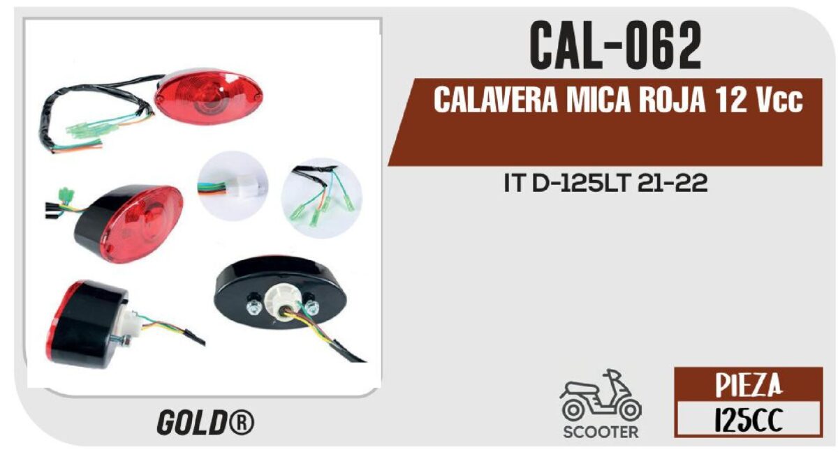 CALAVERA MICA ROJA 12Vcc