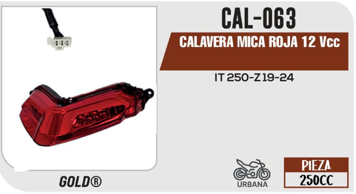 CALAVERA MICA ROJA 12Vcc