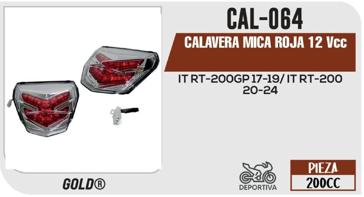 CALAVERA MICA ROJA 12Vcc