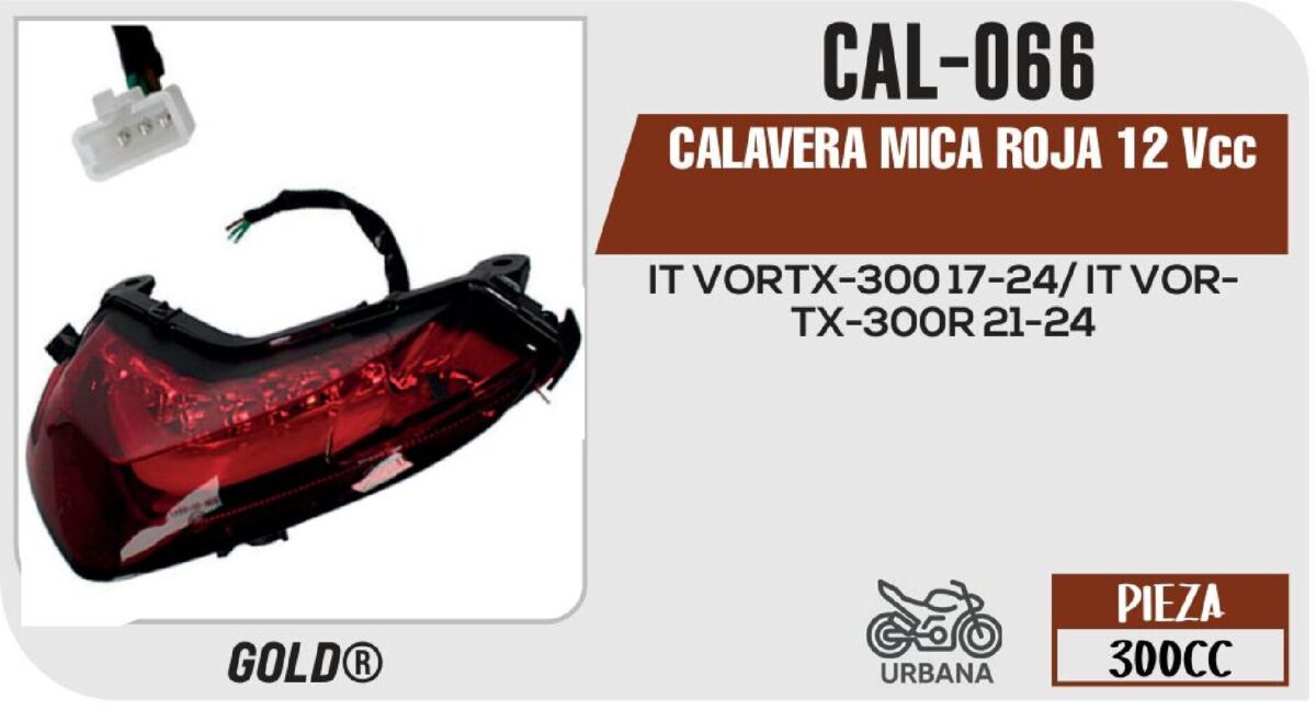 CALAVERA MICA ROJA 12Vcc