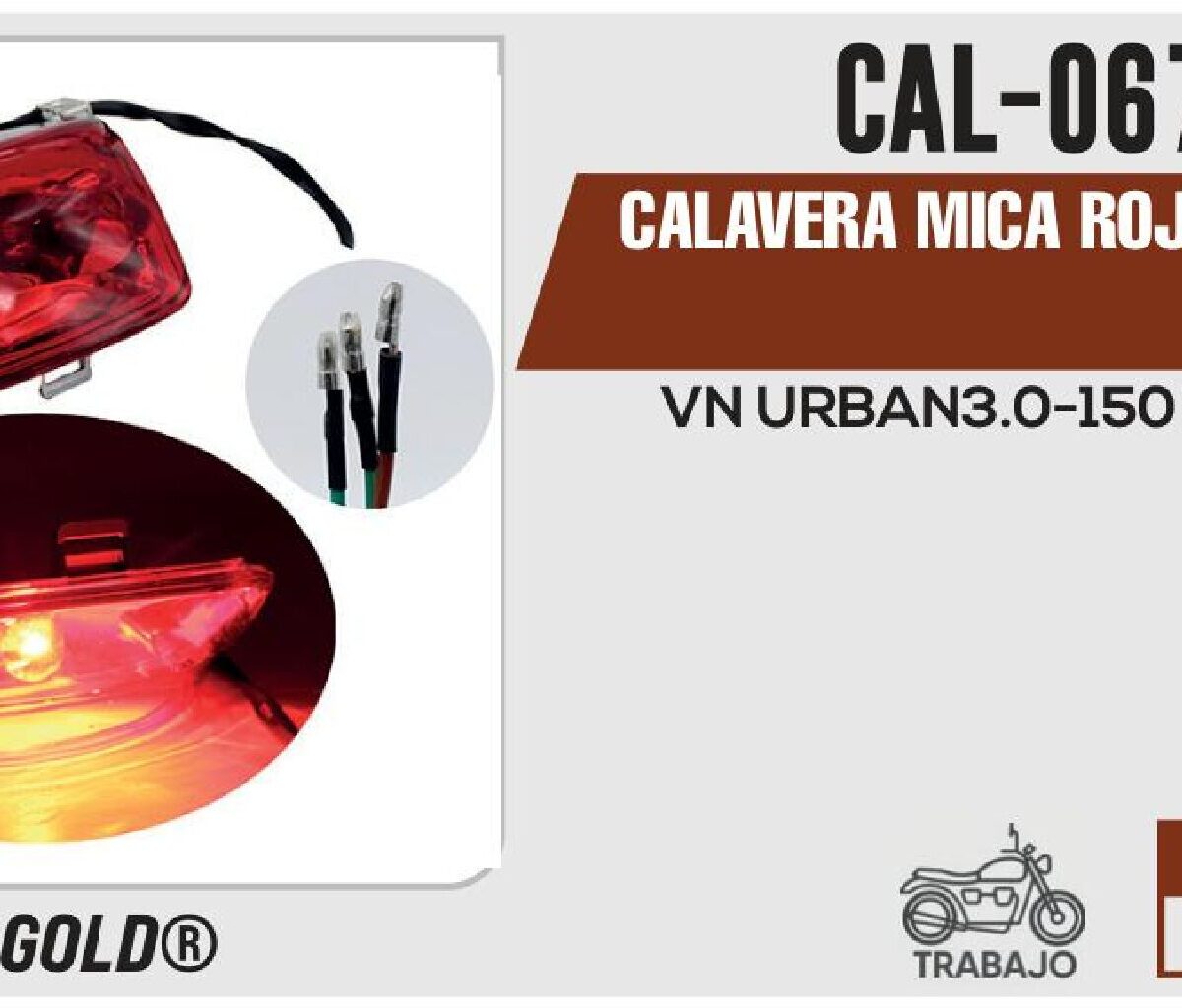 CALAVERA MICA ROJA 12Vcc