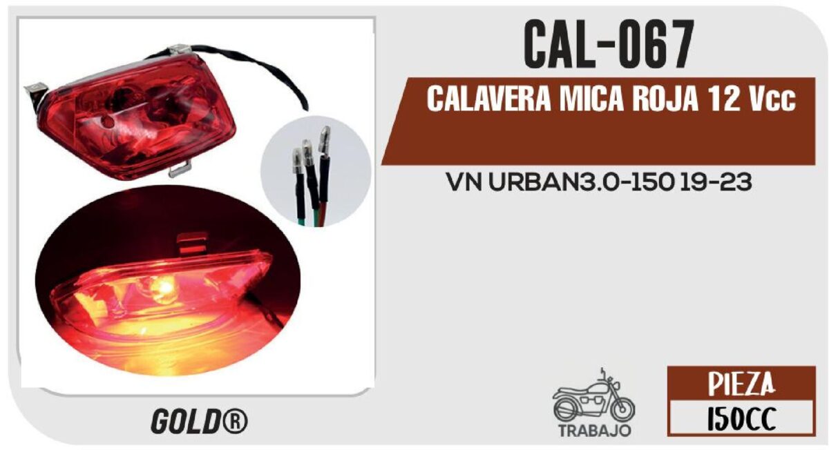 CALAVERA MICA ROJA 12Vcc
