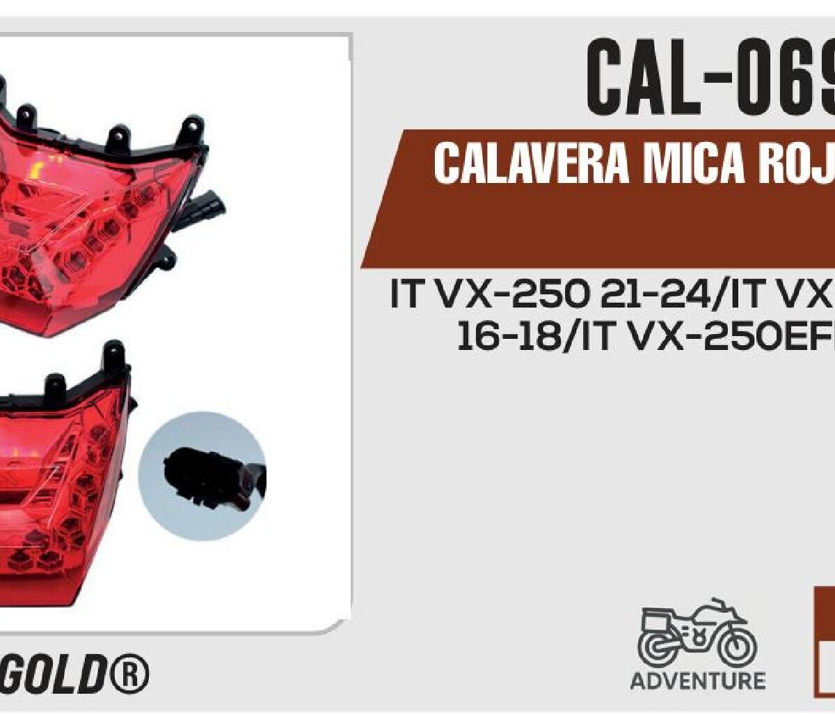 CALAVERA MICA ROJA 12Vcc