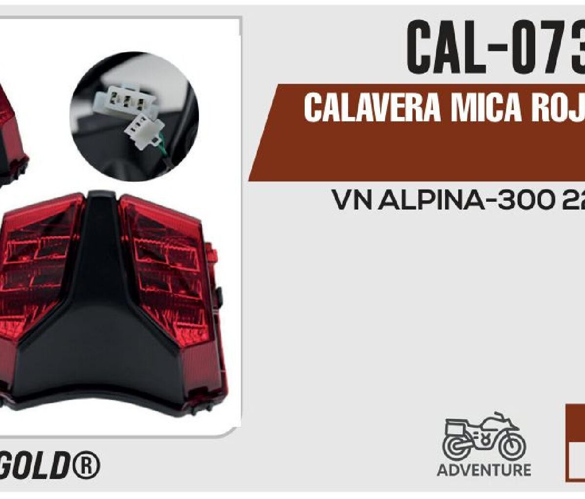 CALAVERA MICA ROJA 12Vcc
