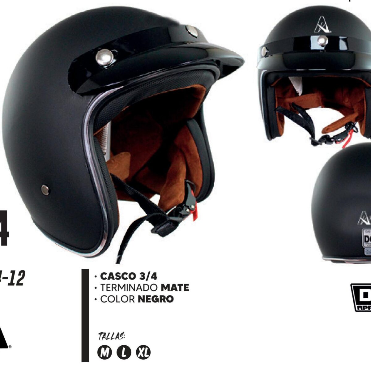 CASCO 3/4 CERTIFICADO DOT